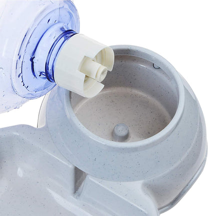 Close-up of a water dispenser with a blue spout and white handle on a white background