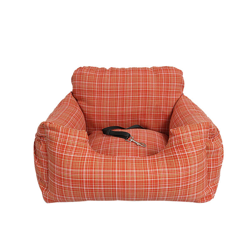 Orange_plaid_pet_bed