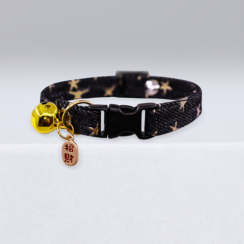 Patterned Cat Collar with Bell 02
